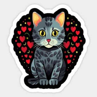 American Shorthair Valentine Day Sticker